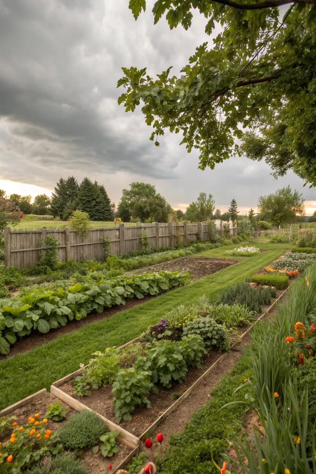 A flourishing herb garden delivering fresh, homegrown flavors.