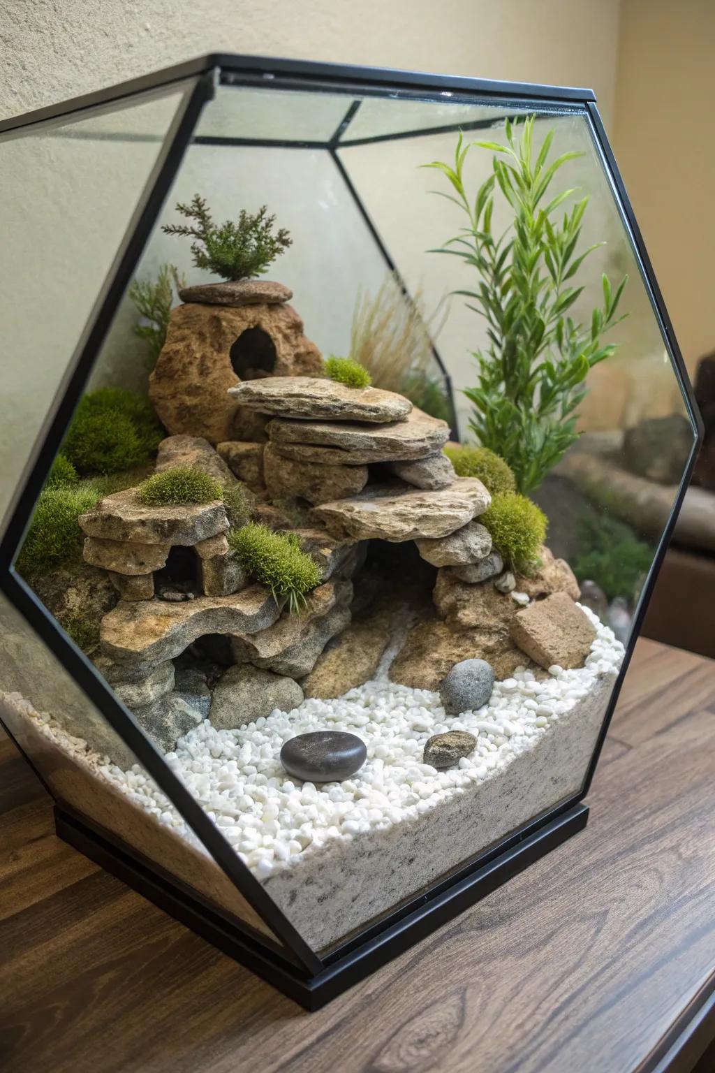 Cultivate natural sophistication with rockscape formations.