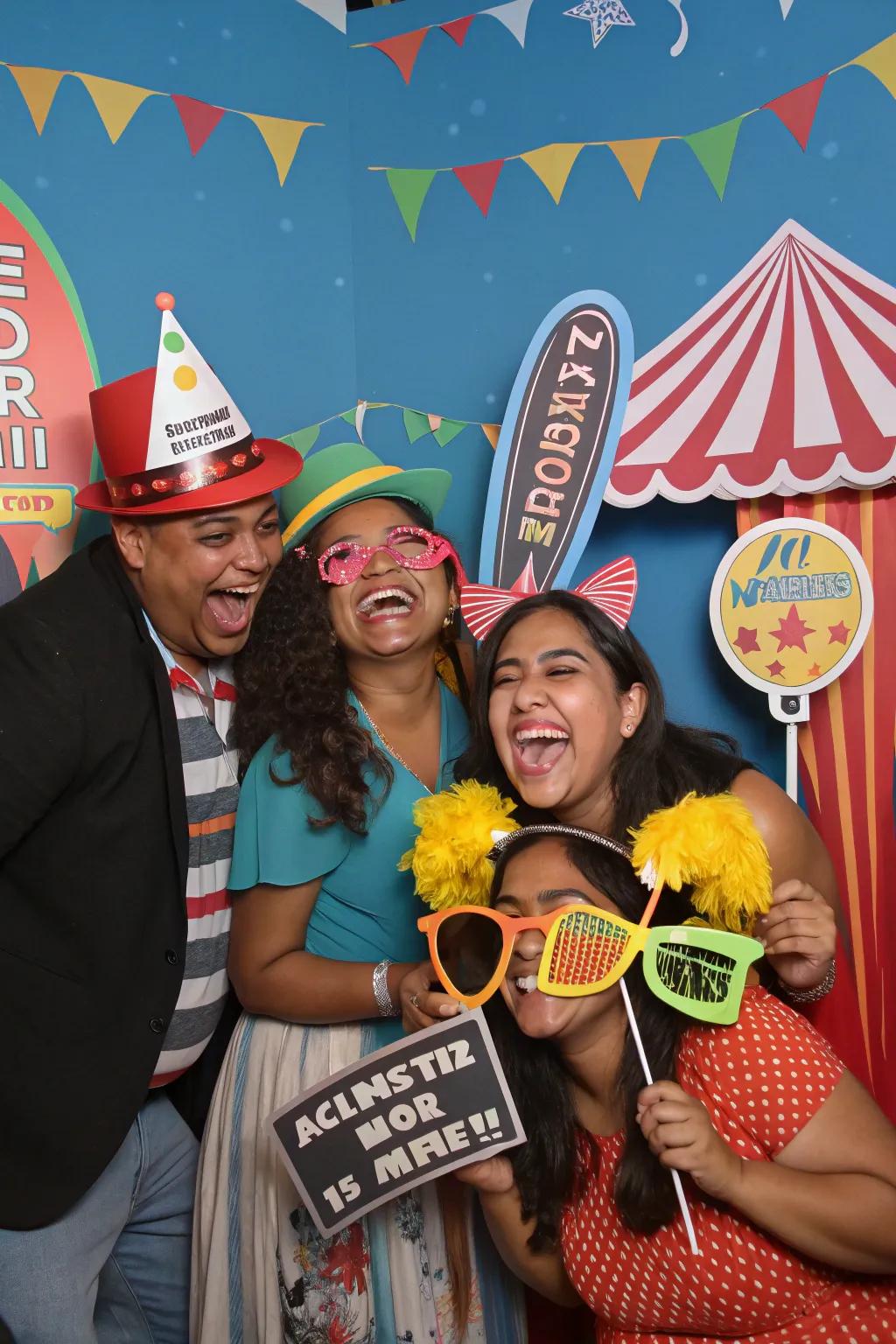 Record the enjoyment with a themed picture corner at the celebration.