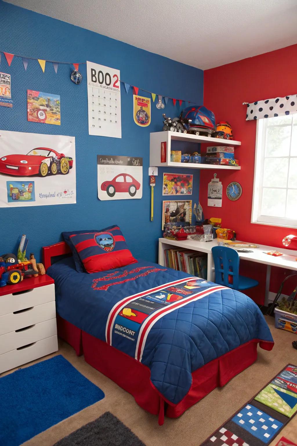 Create a playful room with a burst of vibrant color.