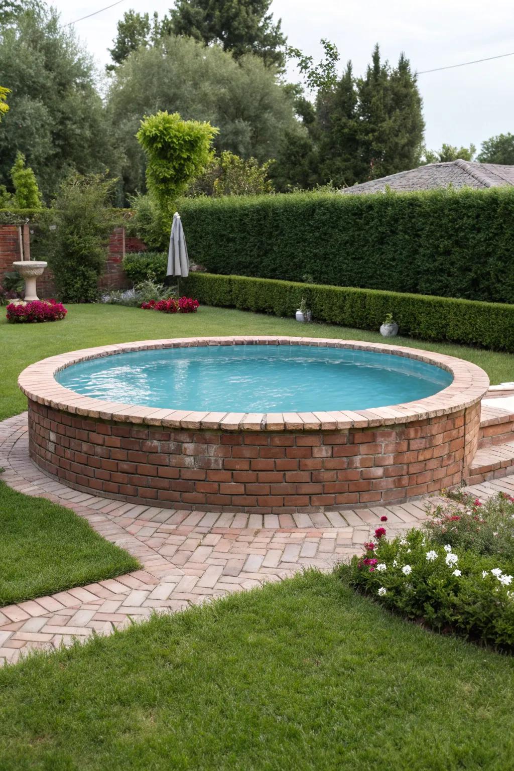 Go with the classic and resilient charm using brick or concrete skirting.