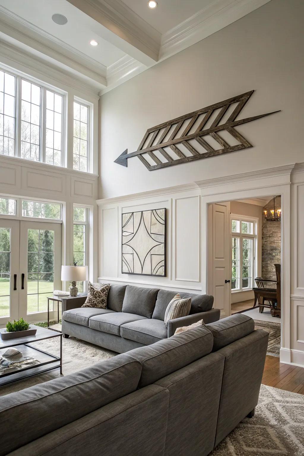 Directional decorations to improve how space flows