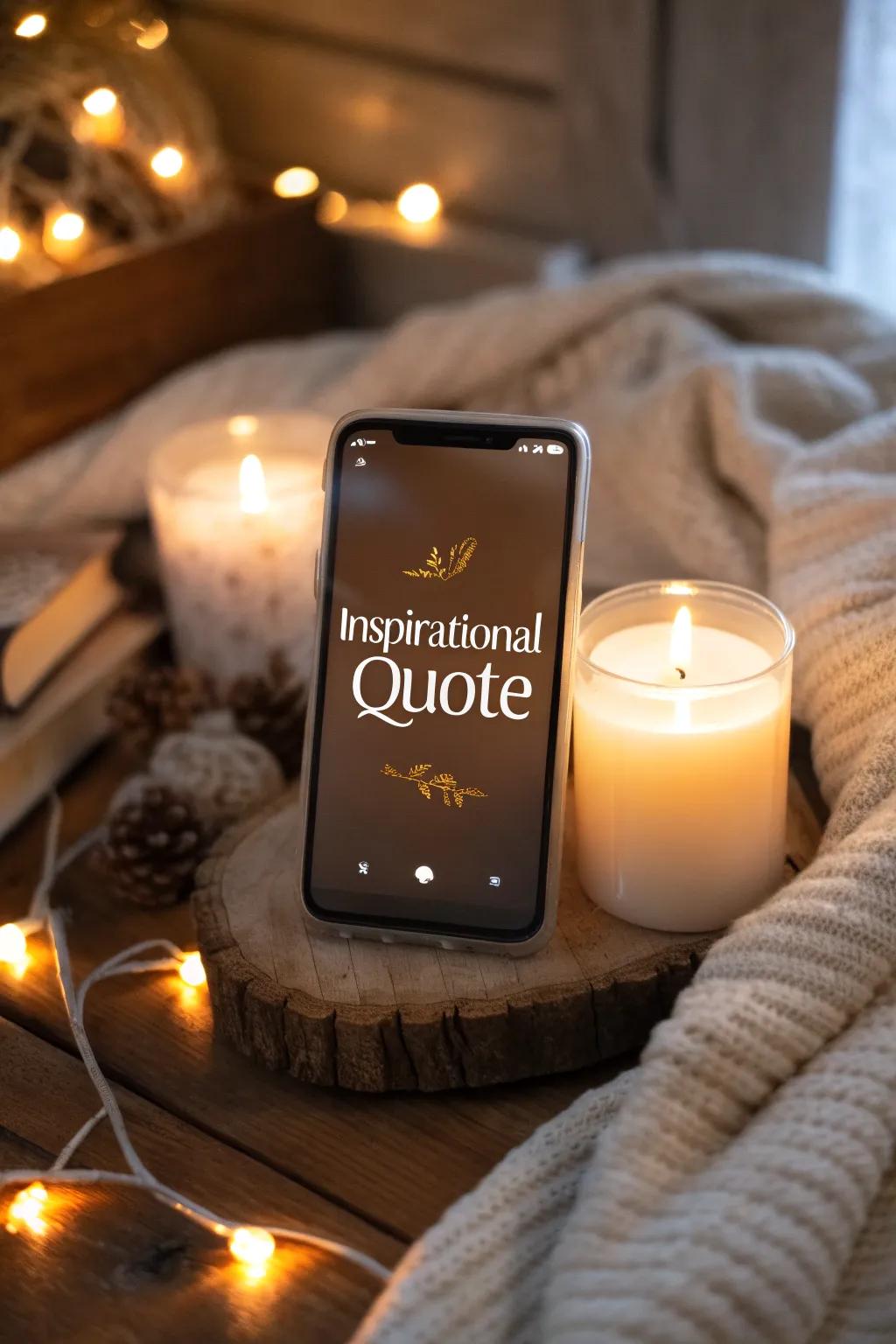 Find daily encouragement with a widget displaying motivational words.