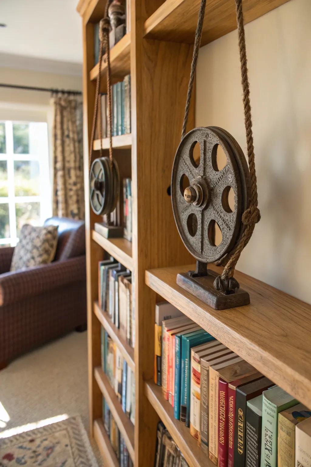 Mechanisms turned into fashionable bookends for an vintage accent.