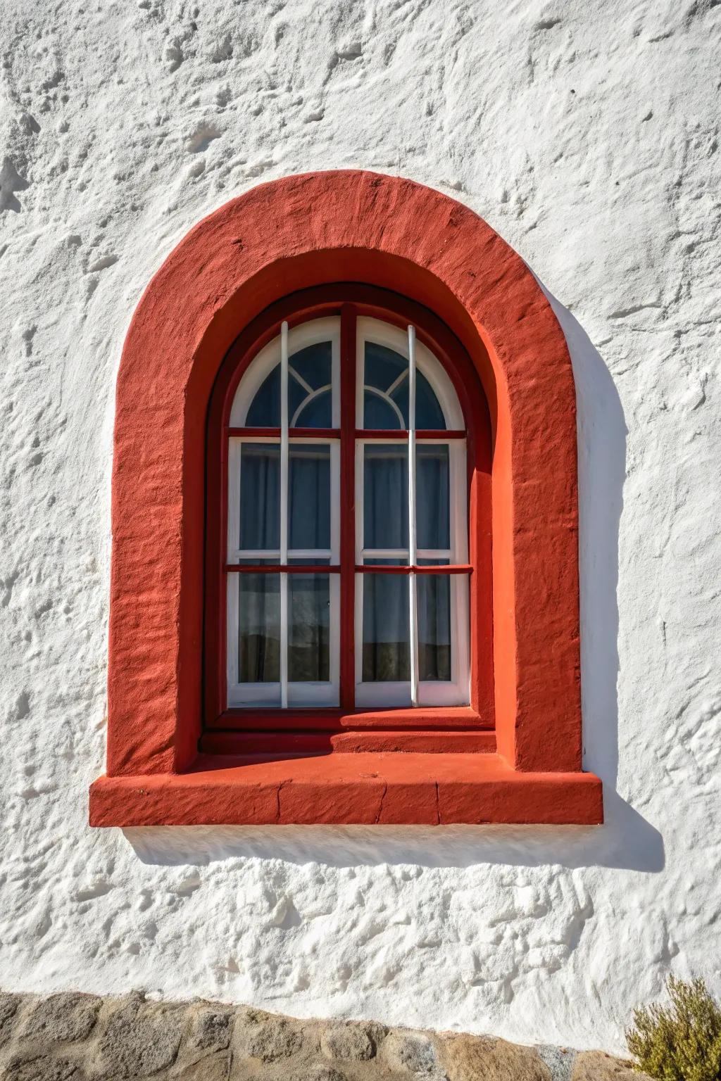 Color differences make your arch windows pop beautifully.
