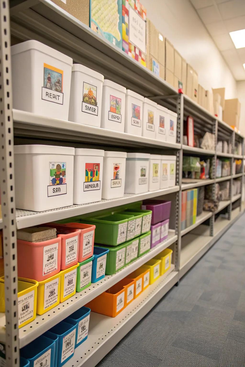 Well-organized play with creative labeling.