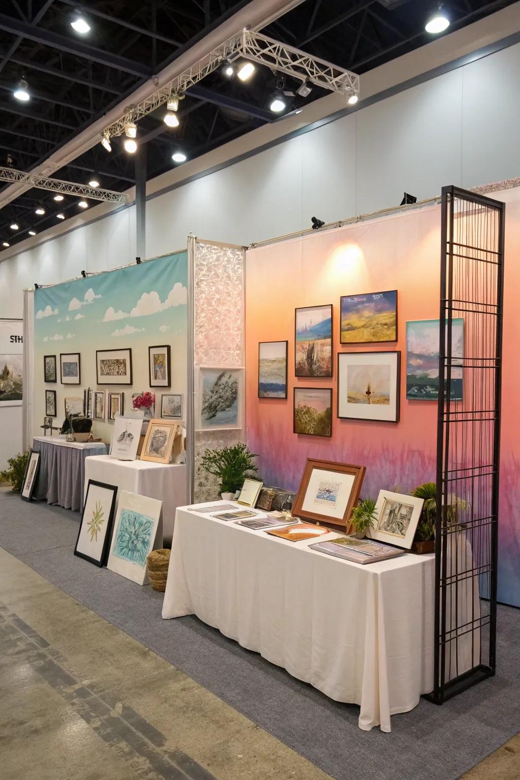 A carefully selected setting frames the artwork and directs attendee concentration.