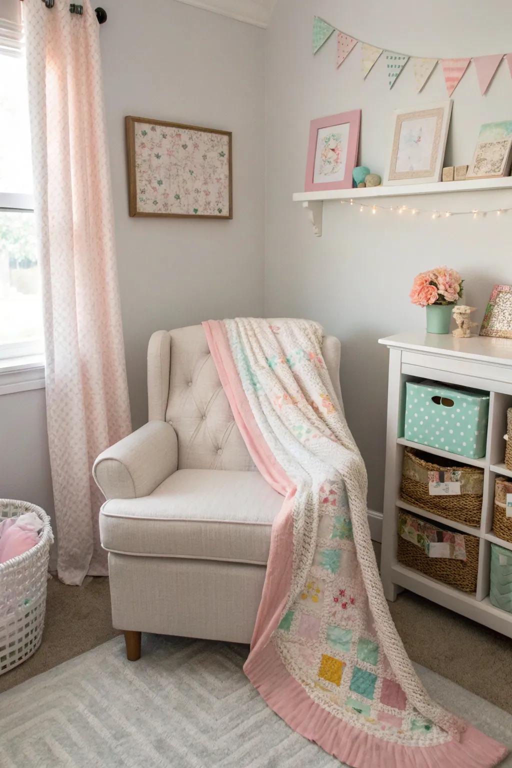 A comfortable seating area is the ideal place to cuddle and read together.