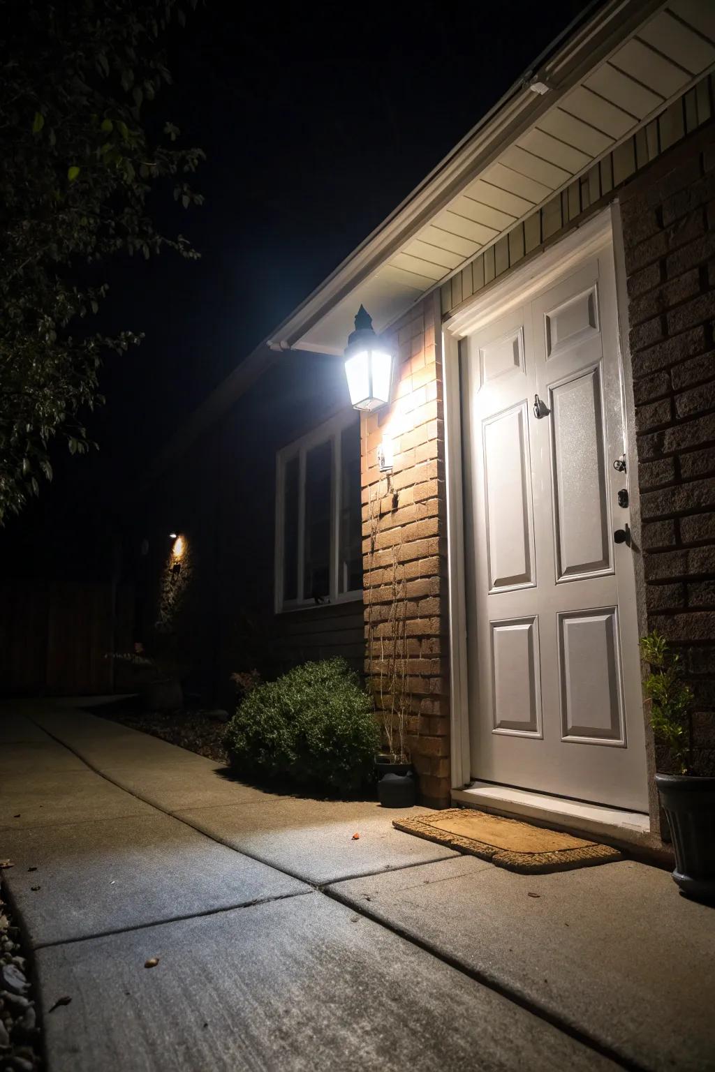 Motion sensor lights are great for security and easy use.