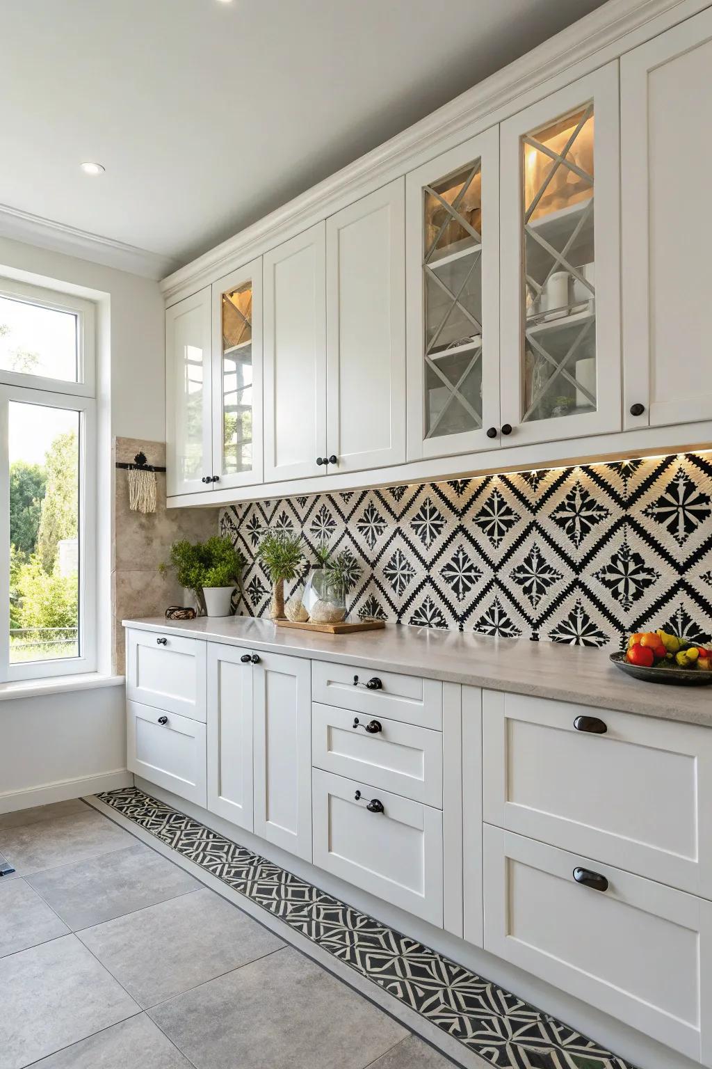 Shaped layouts create a bold declaration.