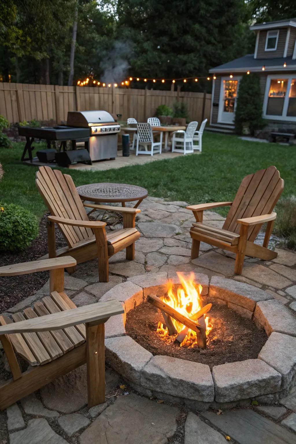 Fire features bring warmth and a pleasant atmosphere to any gathering.