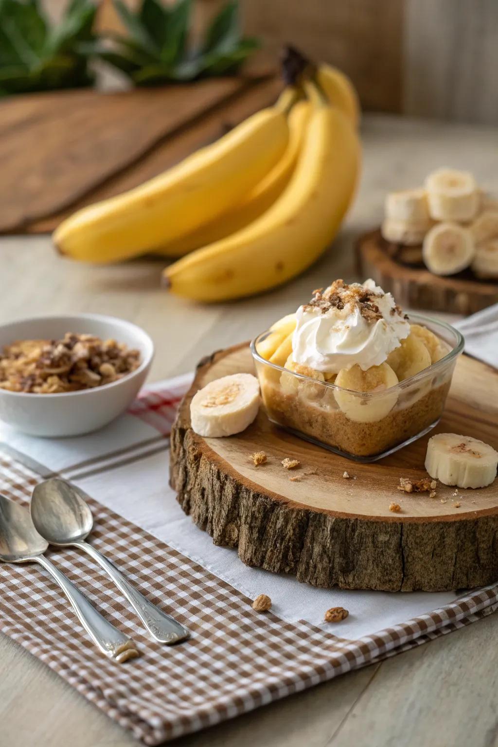 An earthy presentation style that brings warmth to any dessert table.