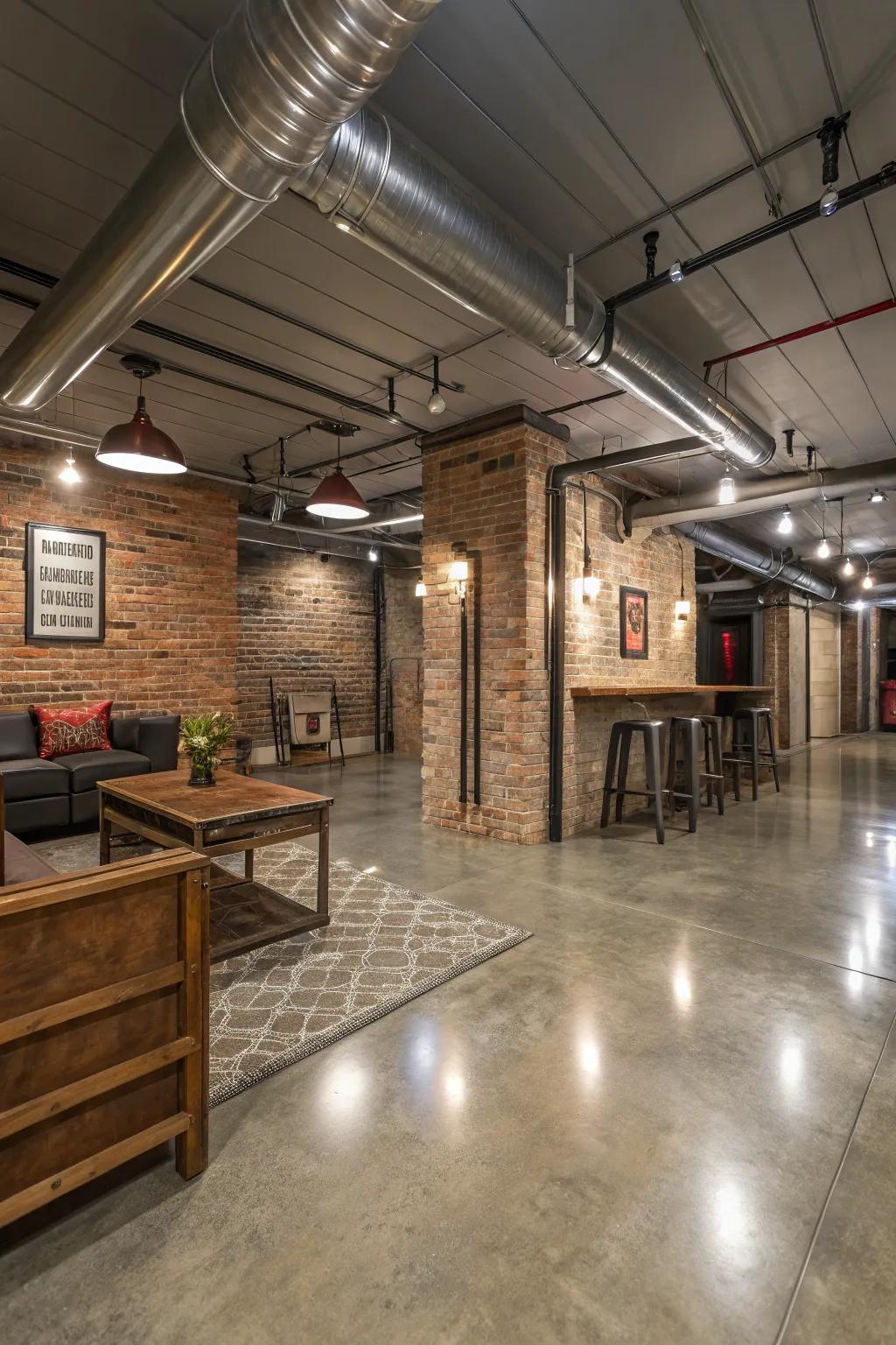 Refined concrete embodies an urban minimalist charm.