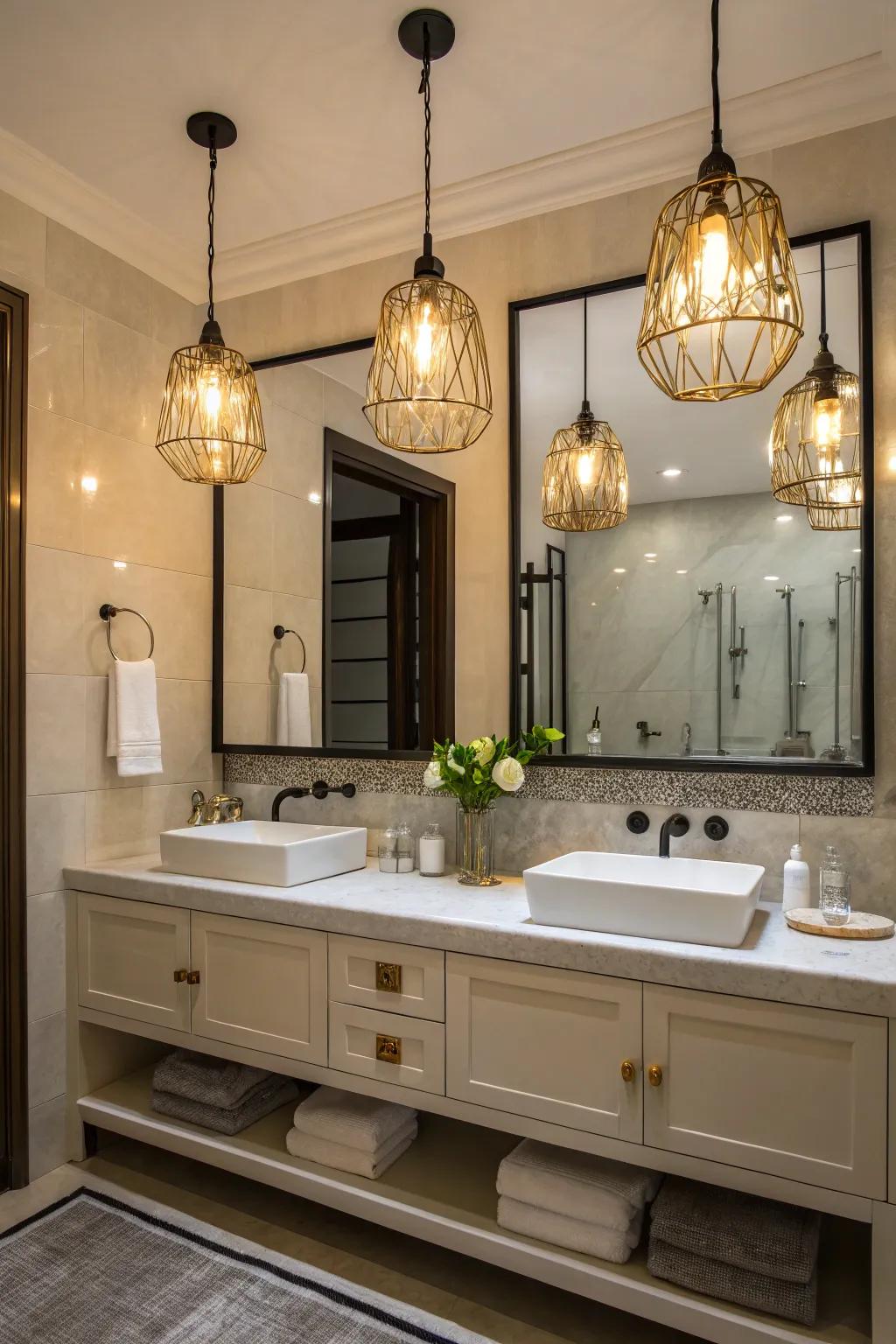 Hanging lights attract attention and bring style.