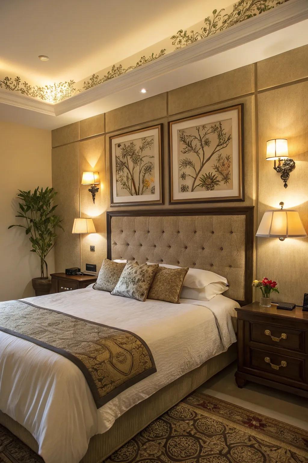 Accent lighting highlights your decor.