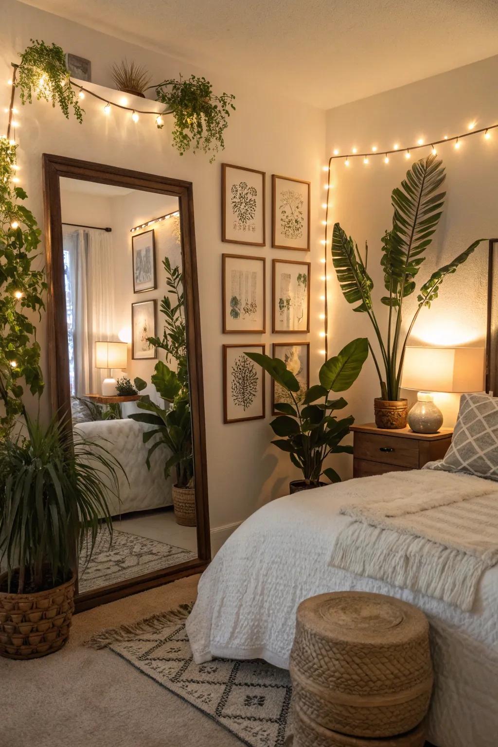 Ornamentation infuses this bedroom with personality.