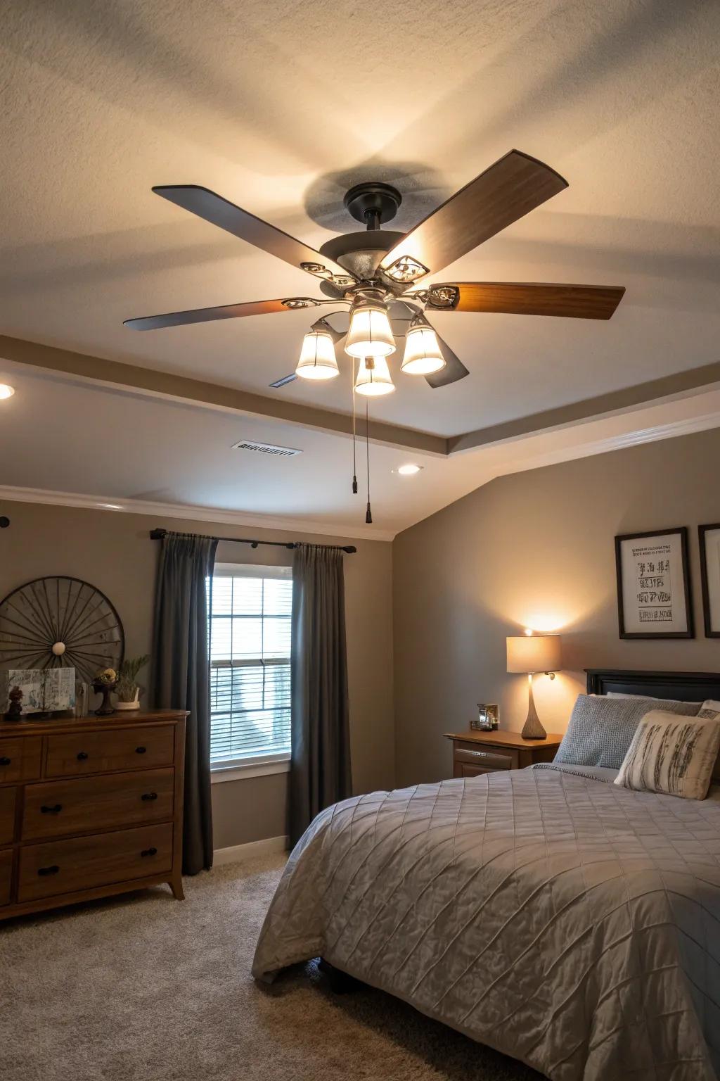 Ceiling fan lights provide a fusion of practicality and style.