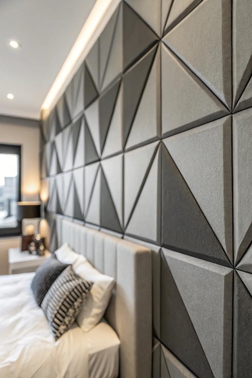 Incorporate a contemporary element with angled panels.