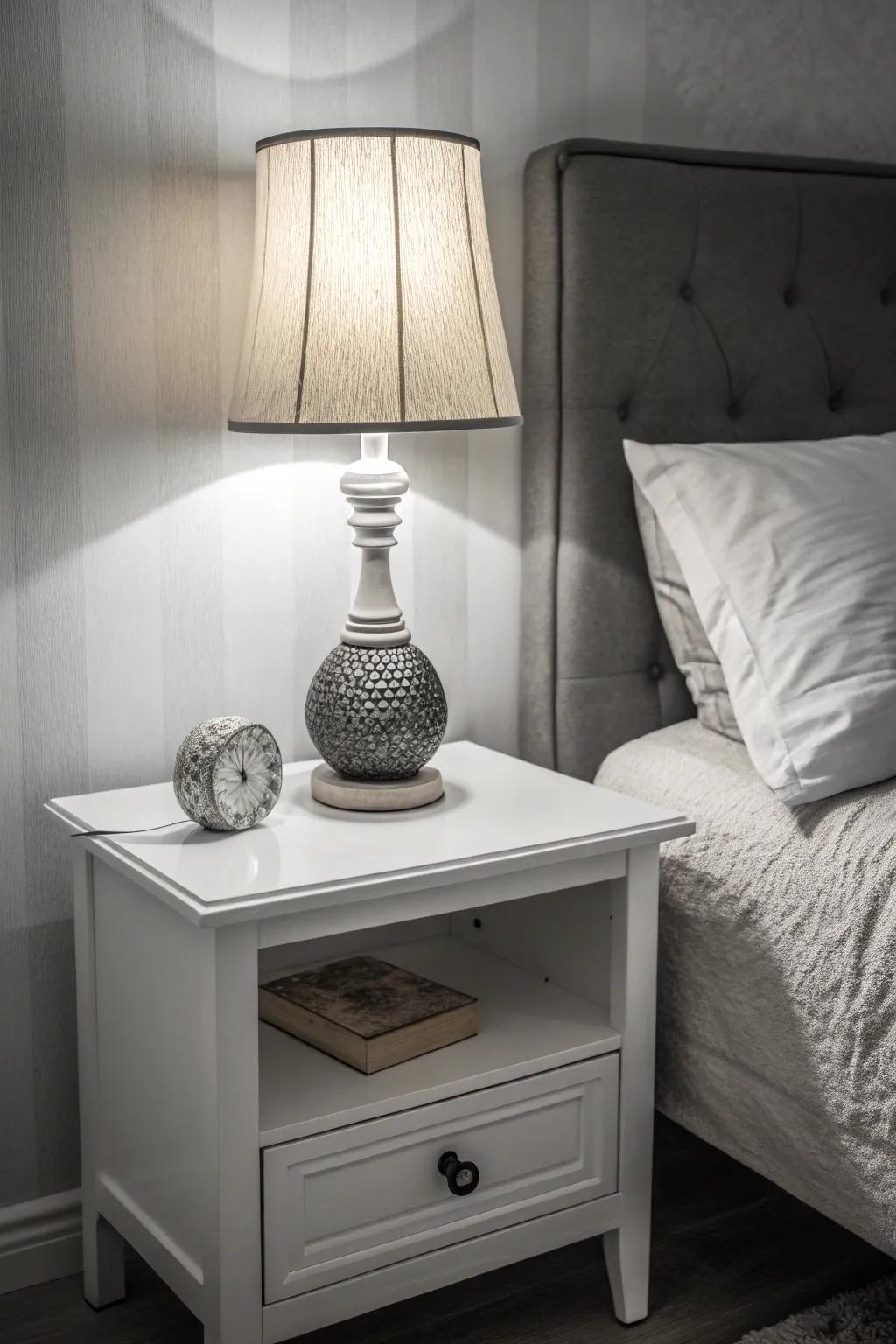 Embrace simplicity with a minimalist bedside layout.