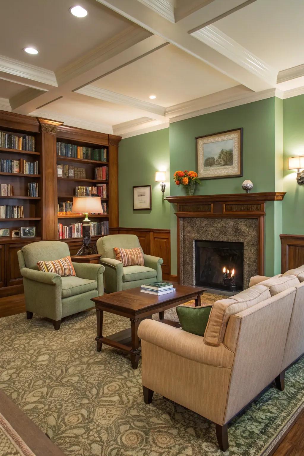 Warm shades promote relaxation and comfort