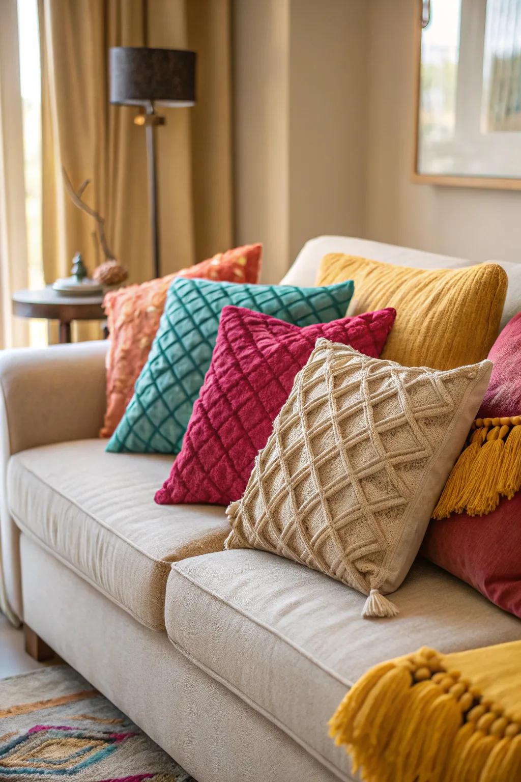 Decorative throw cushions have the ability to instantly rejuvenate the appearance of your living area.