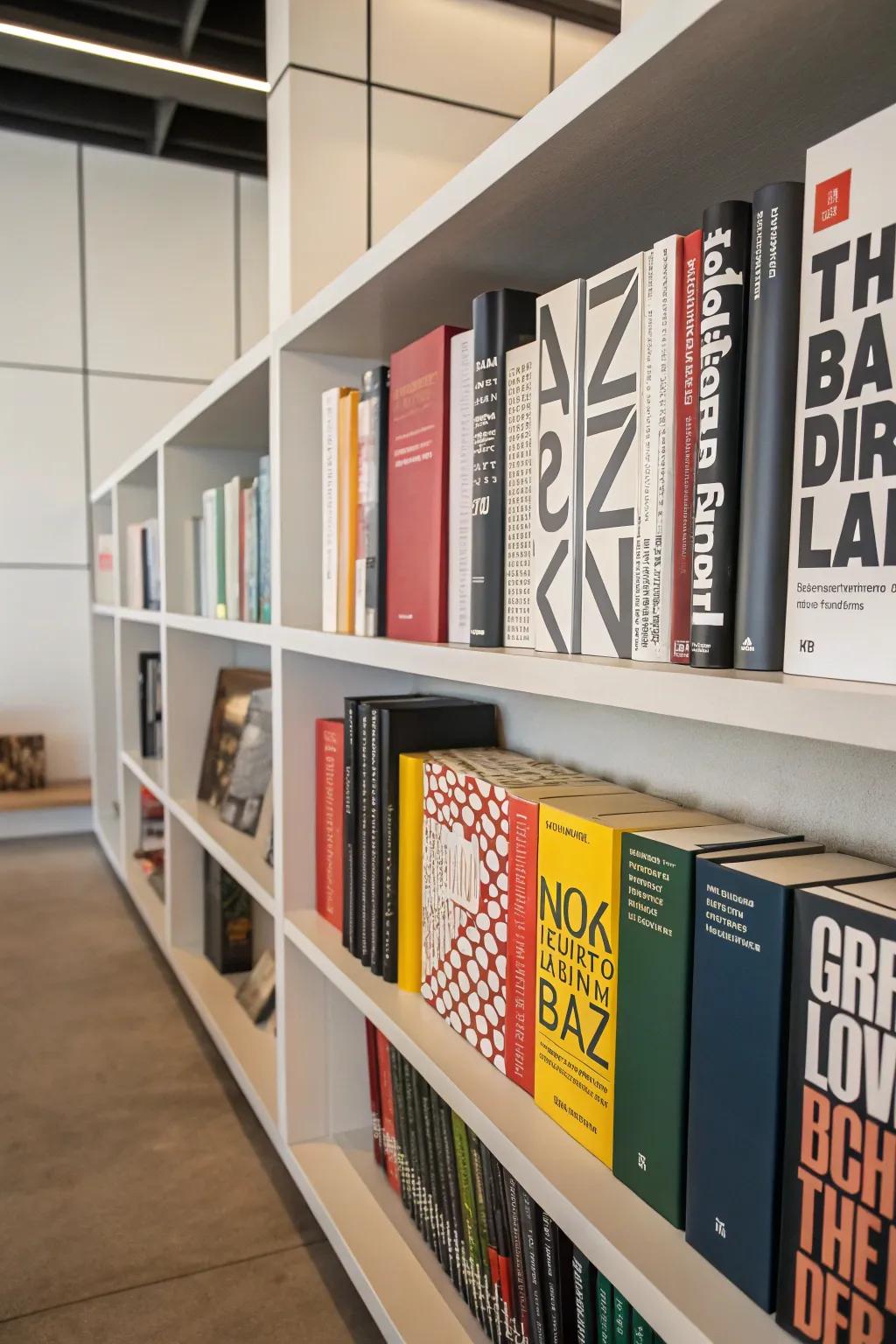 Typography adds a striking statement to book covers.
