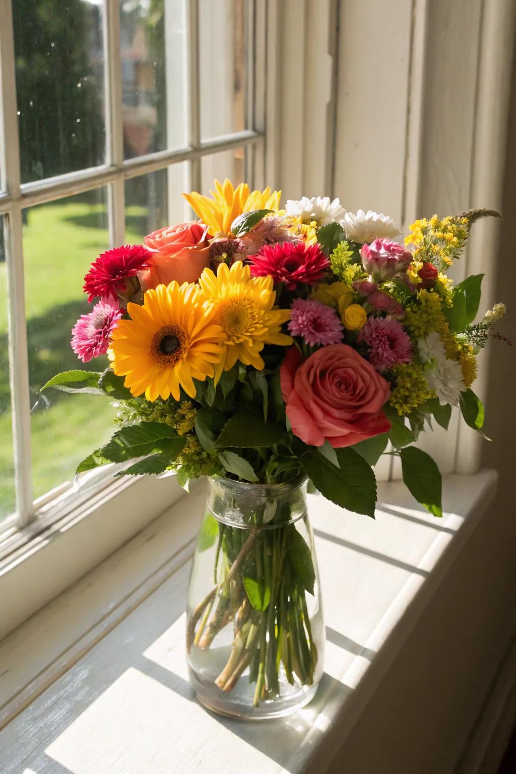 A vibrant bouquet perfect for celebrations.