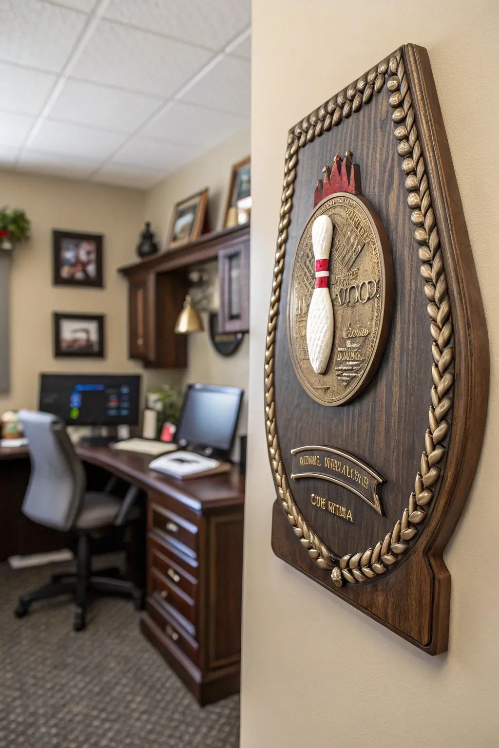 A personal touch added with a custom engraved plaque.
