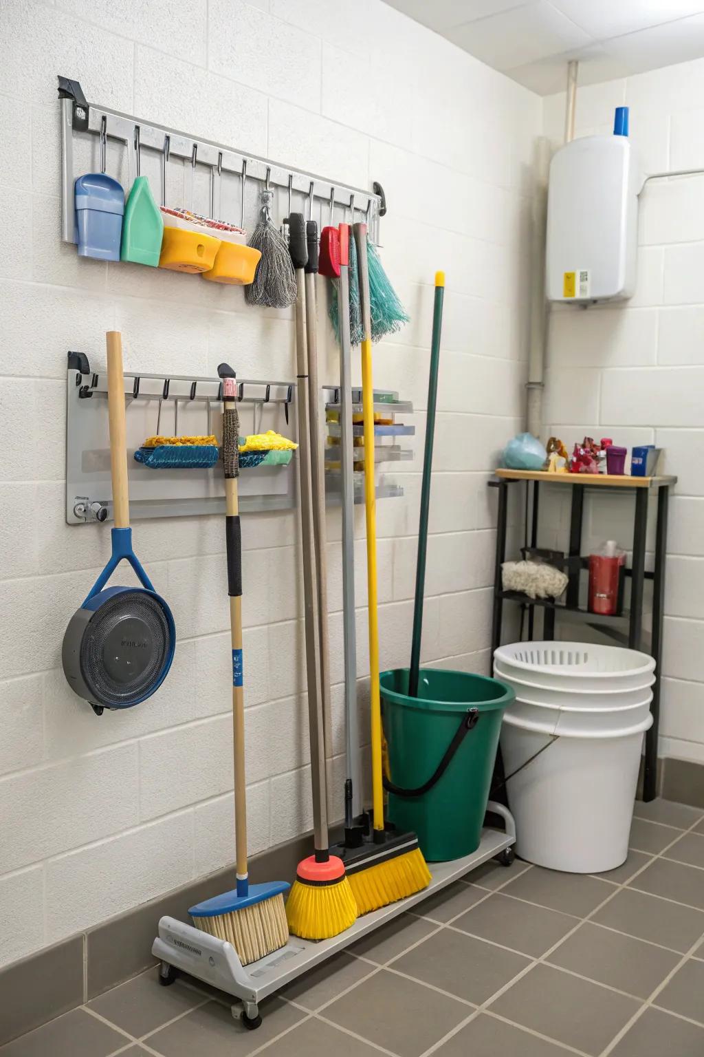 Multi-use racks offer all-encompassing organizing solutions.