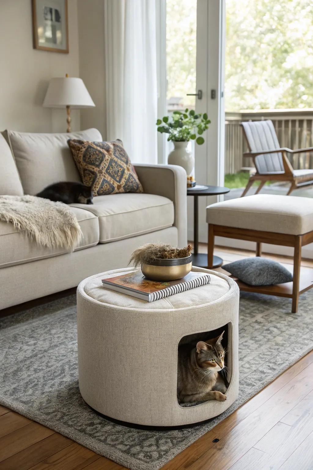 An elegant sanctuary for your cat&rsquo;s peaceful moments.