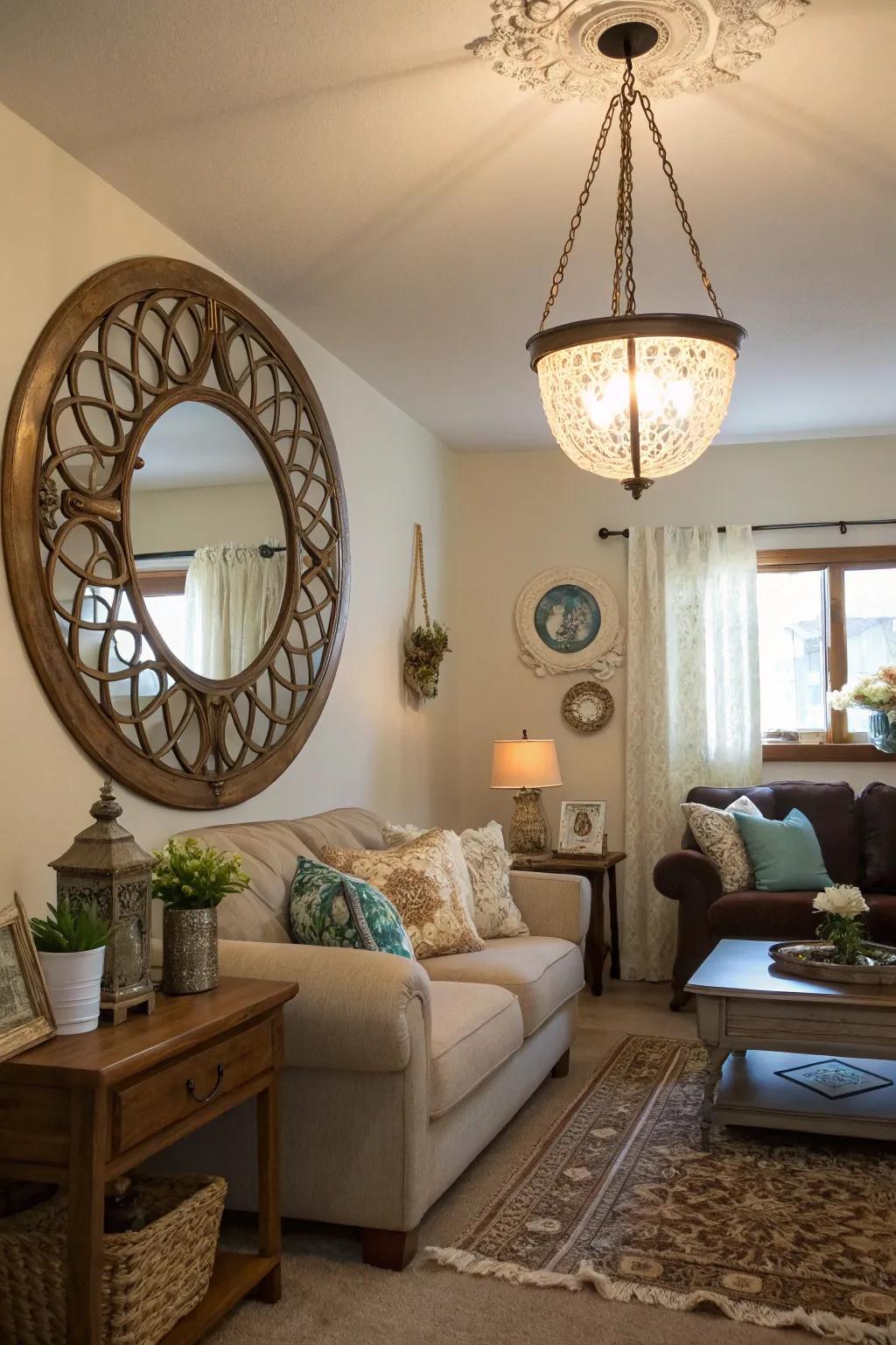 DIY medallions are both budget-friendly and stylish.