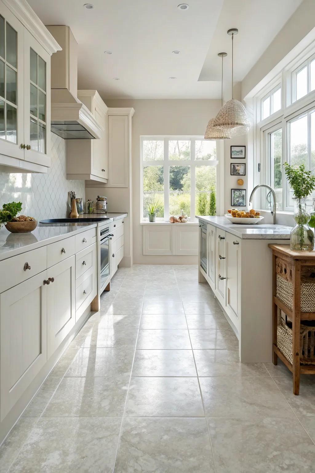 Vinyl roll provides a smooth appearance and excellent water resistance.