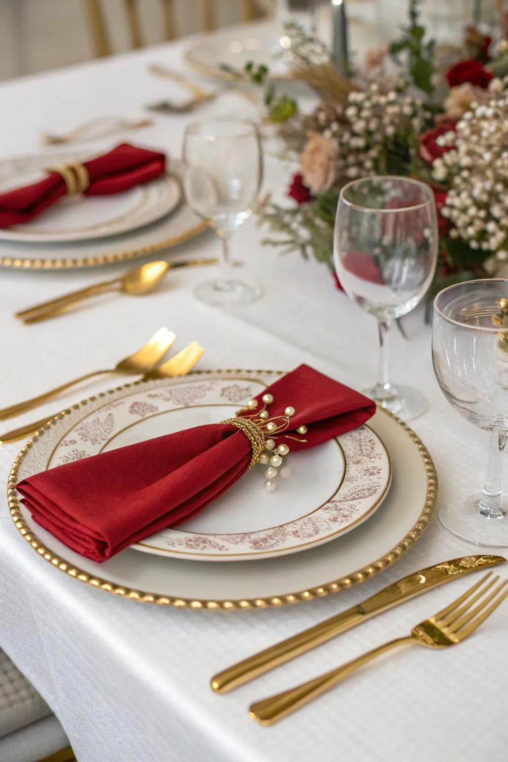 A luxurious table arrangement with classic elegance.