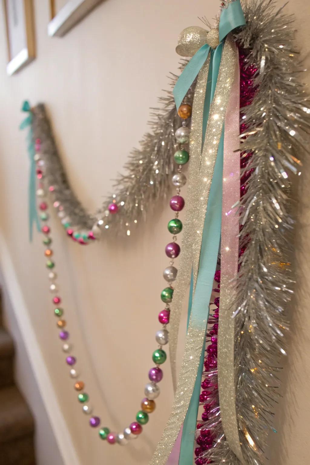 A personalized sparkle strand garland includes a personalized touch to holiday decorations.