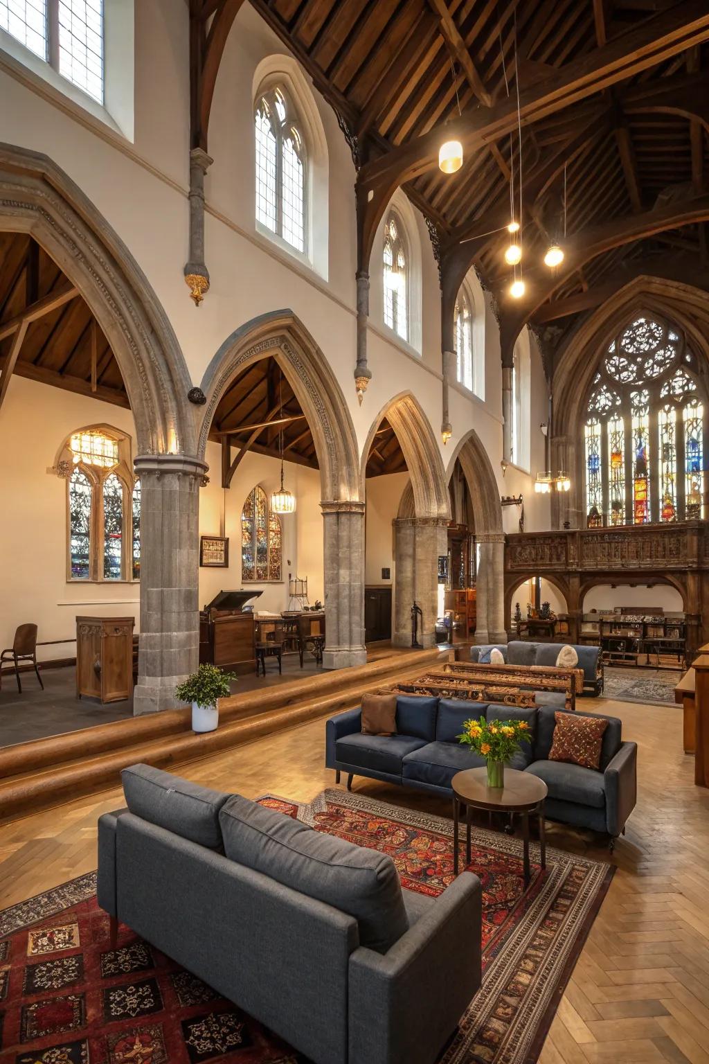 A balanced combination of past and present in home design.