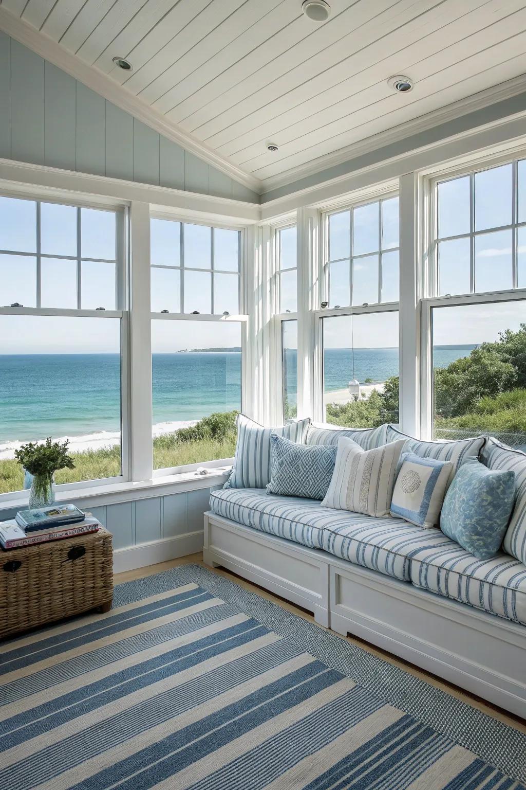 Nautical stripes for a classic touch.