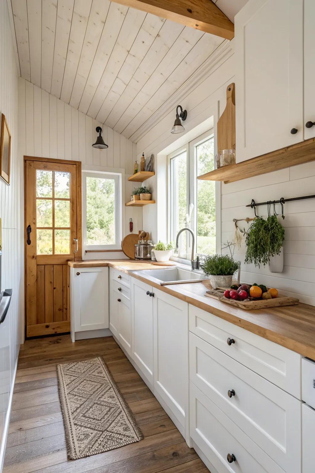 Comfortable ivory finish can make areas feel bigger and much more inviting.