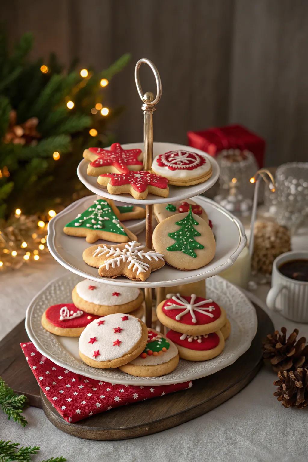 An elegant cookie display ready for visitors.