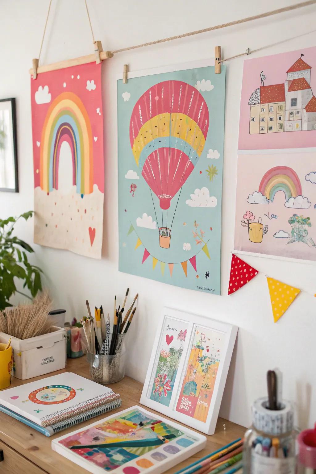 Whimsical illustrations infuse fun and creativity into your decor.