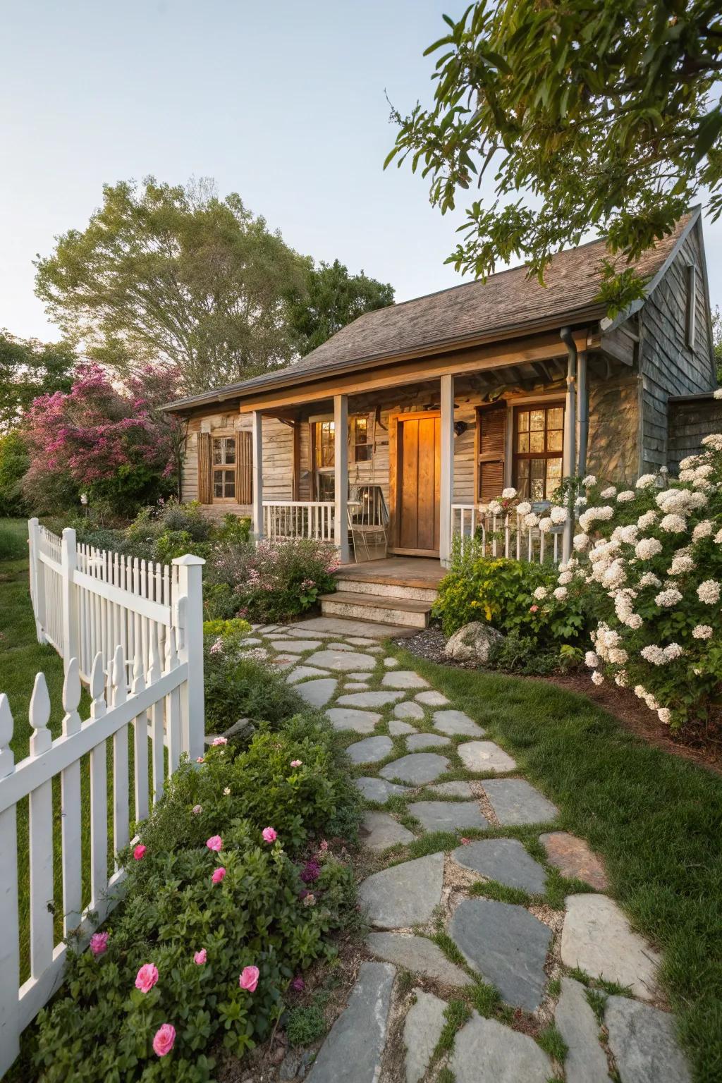 Authentic elements boost the rustic charm of a cottage.