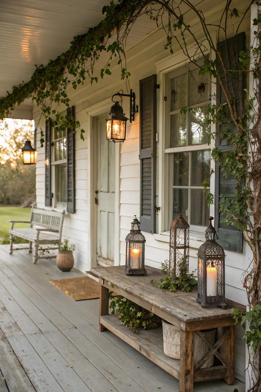Classic touches bring timeless personality to this country porch.
