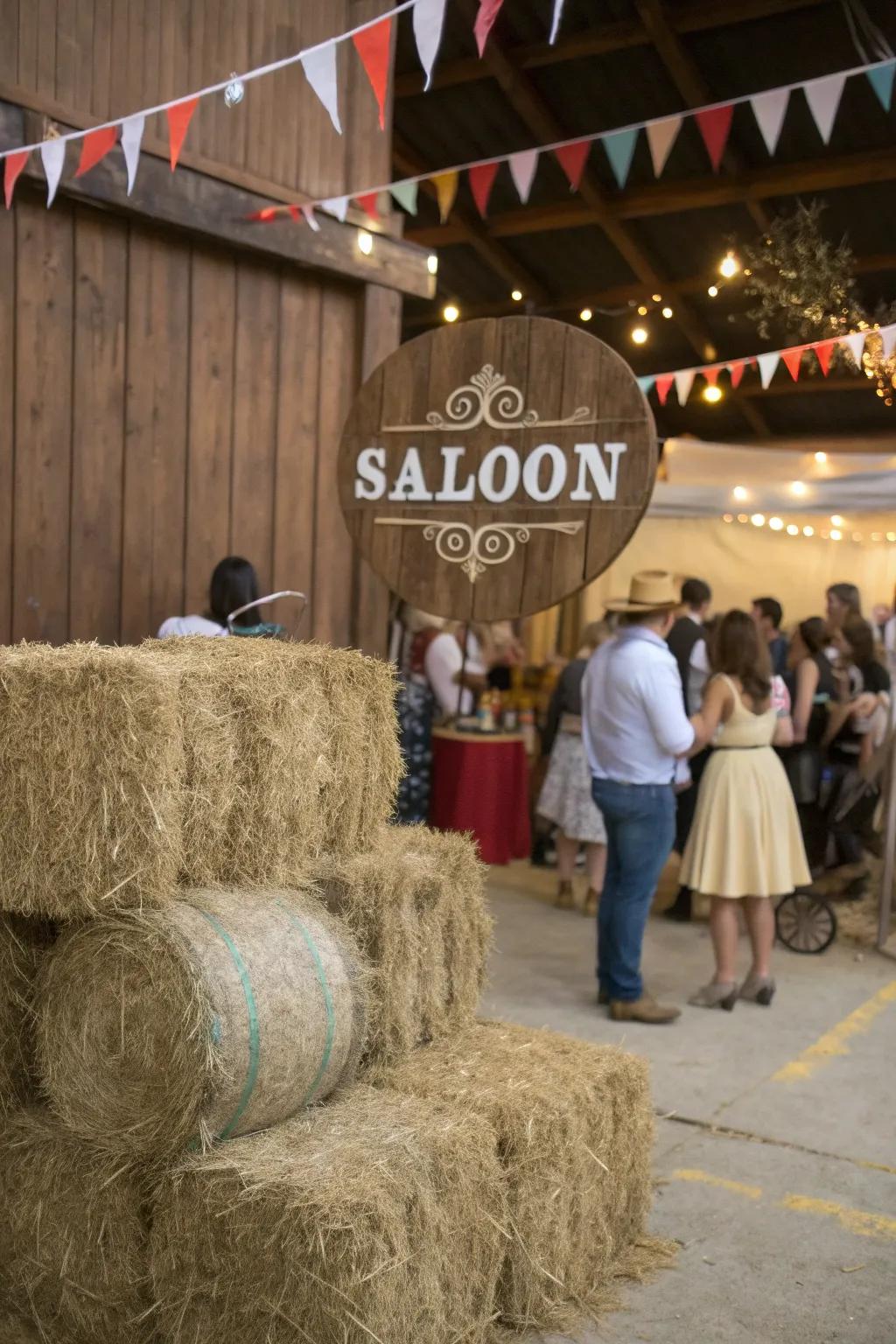Western props contribute genuine charm to your cowgirl celebration.