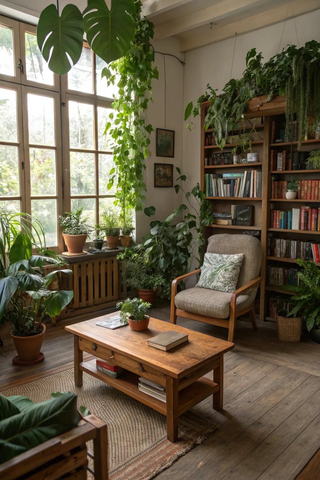 Nature-inspired components deliver a soothing element to any comfortable area.