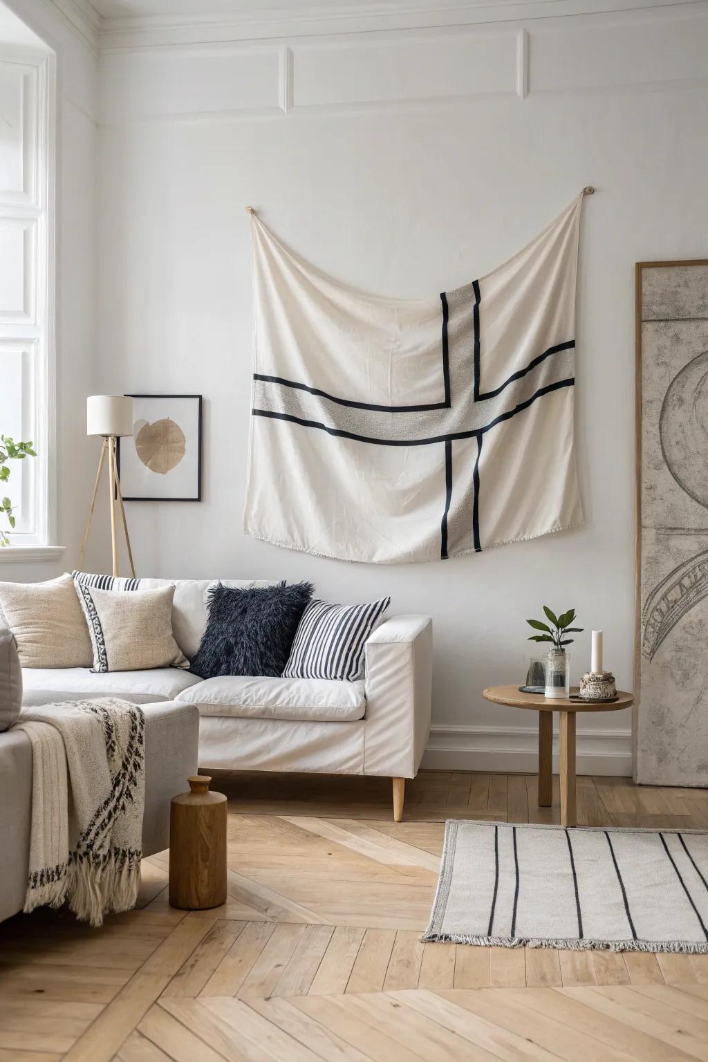 A minimalist flag offers a touch of elegance and simplicity.