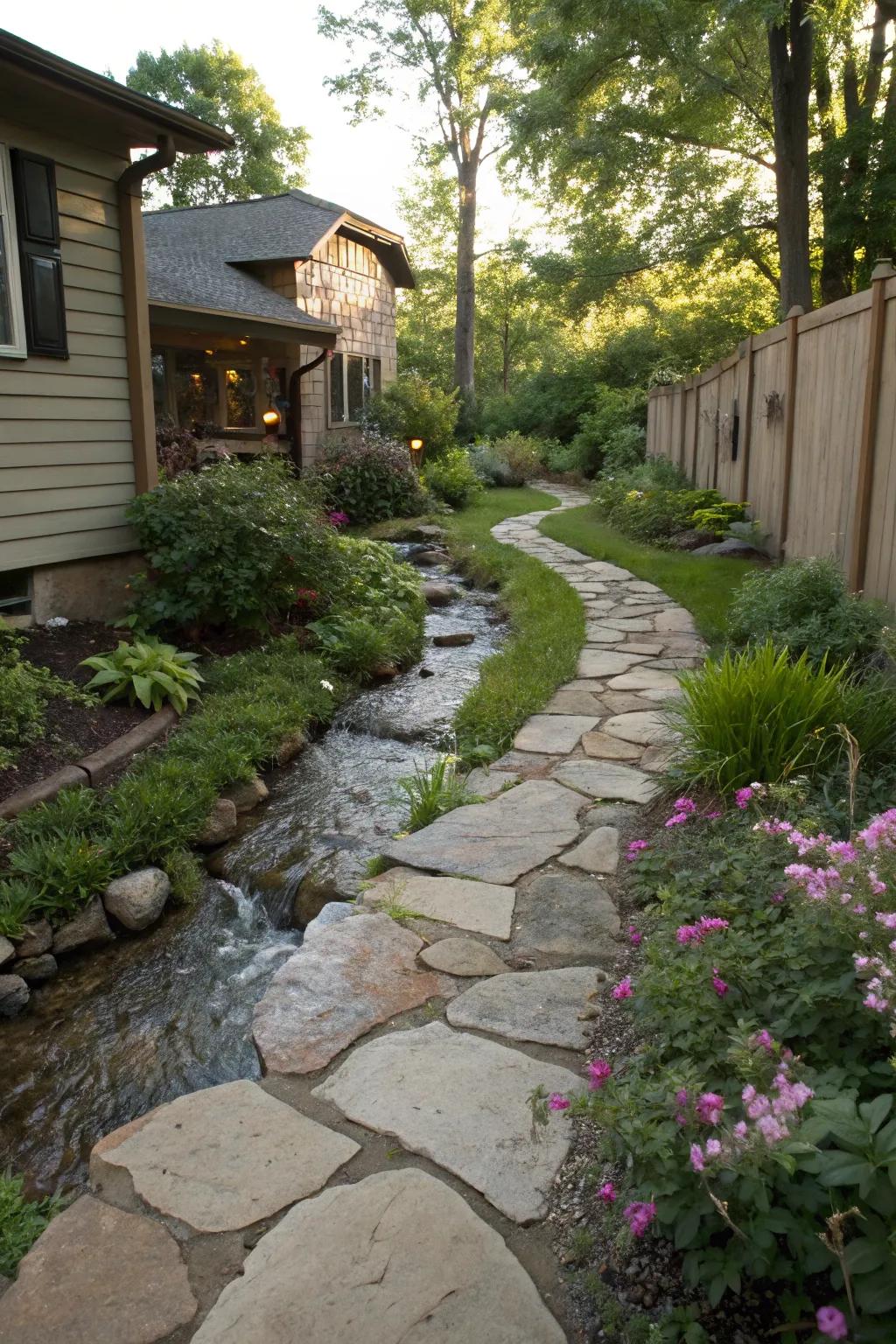 Paths offer organization and tempt you to discover your streamside landscape.