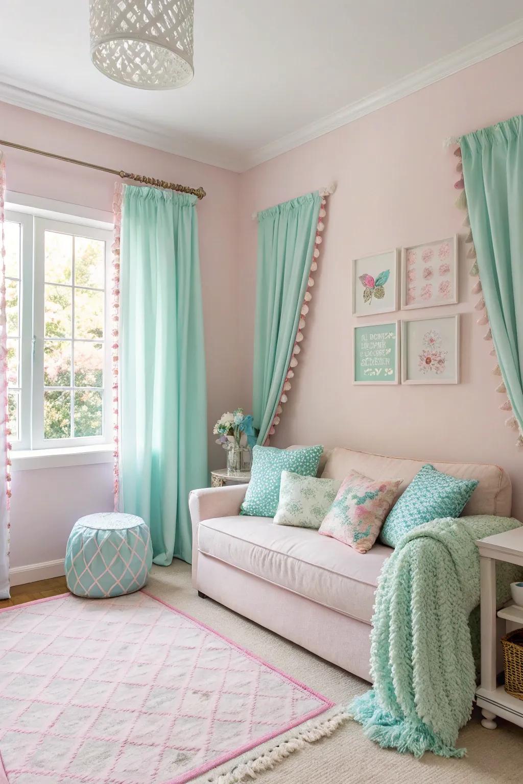 Soft tones provide a serene and calming mood.