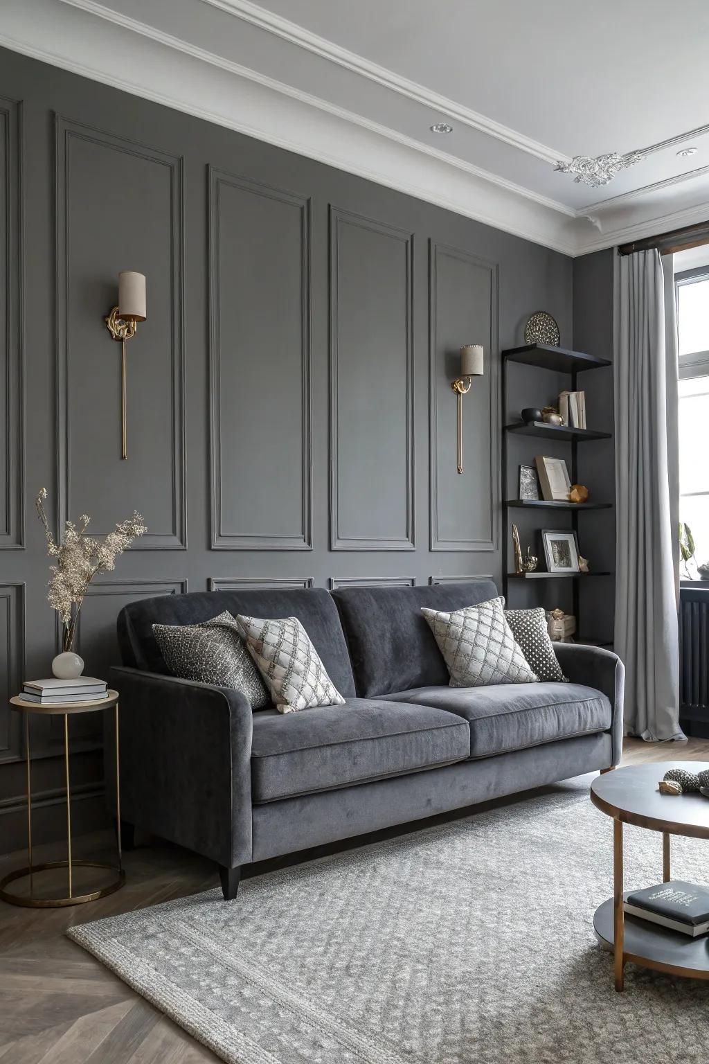 A single-color scheme provides polished sophistication and modern elegance.