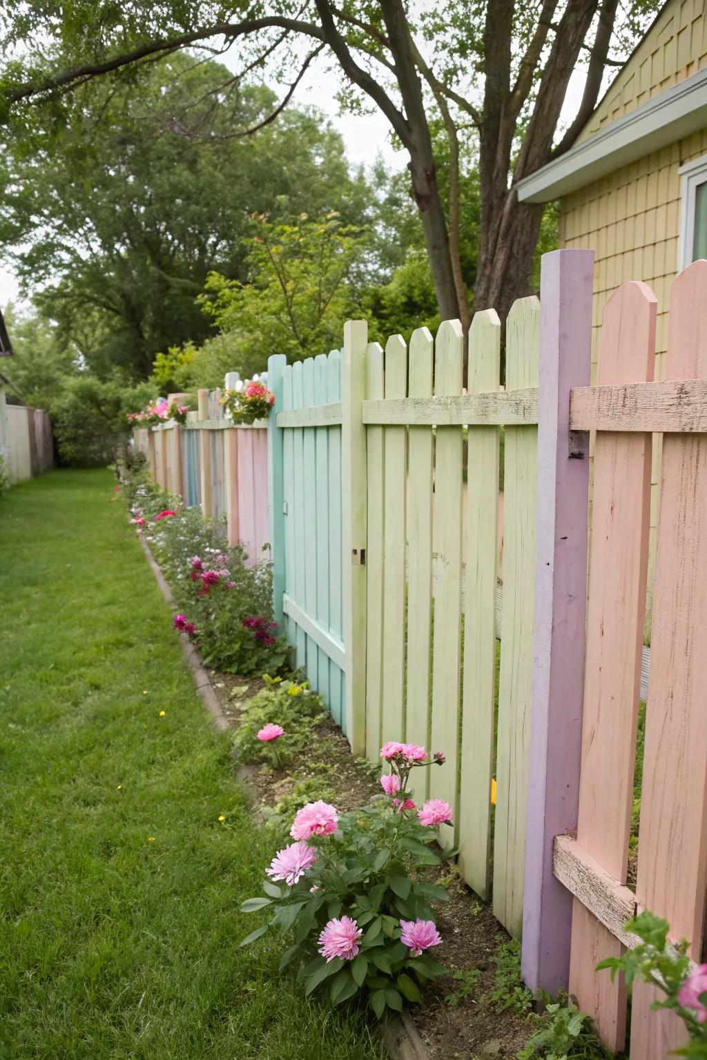 Illuminate your area with a splash of color on your fence.
