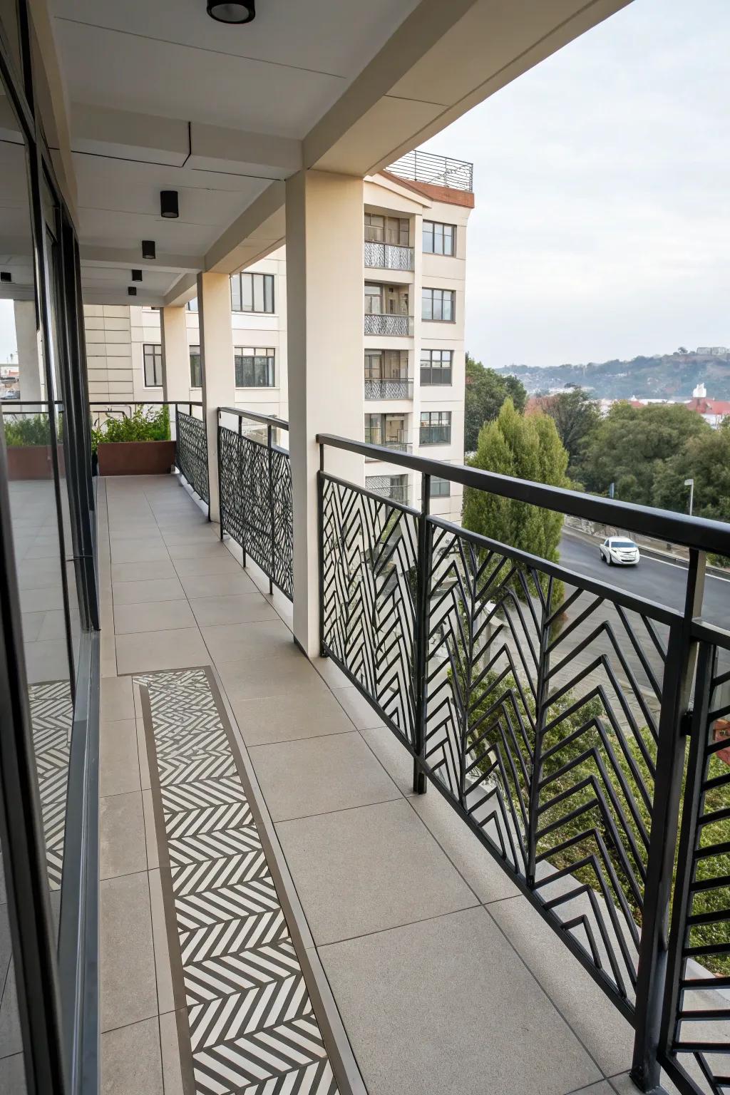 Geometric metal designs make a bold statement.