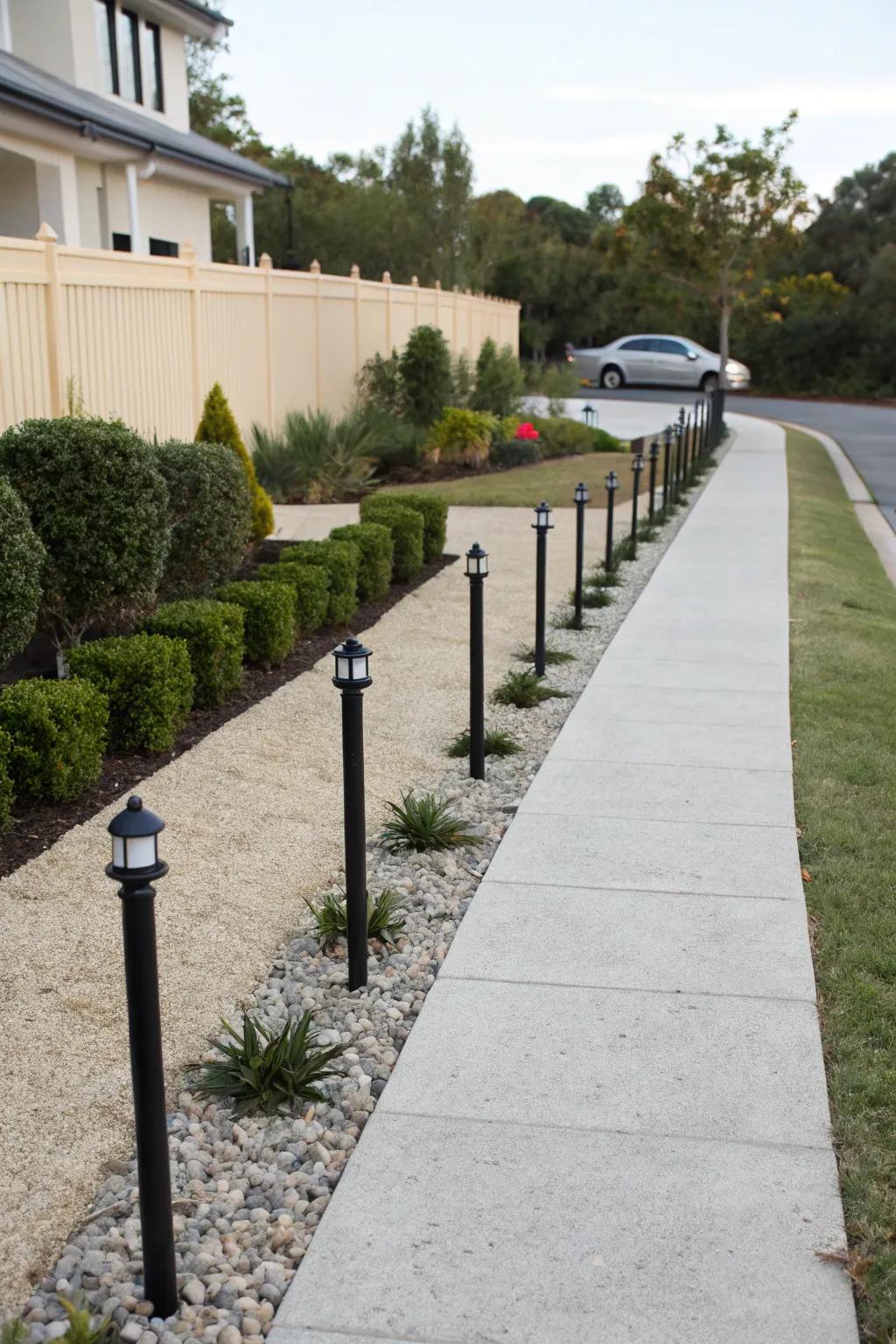 Minimalist black markers present a streamlined, modern aesthetic.